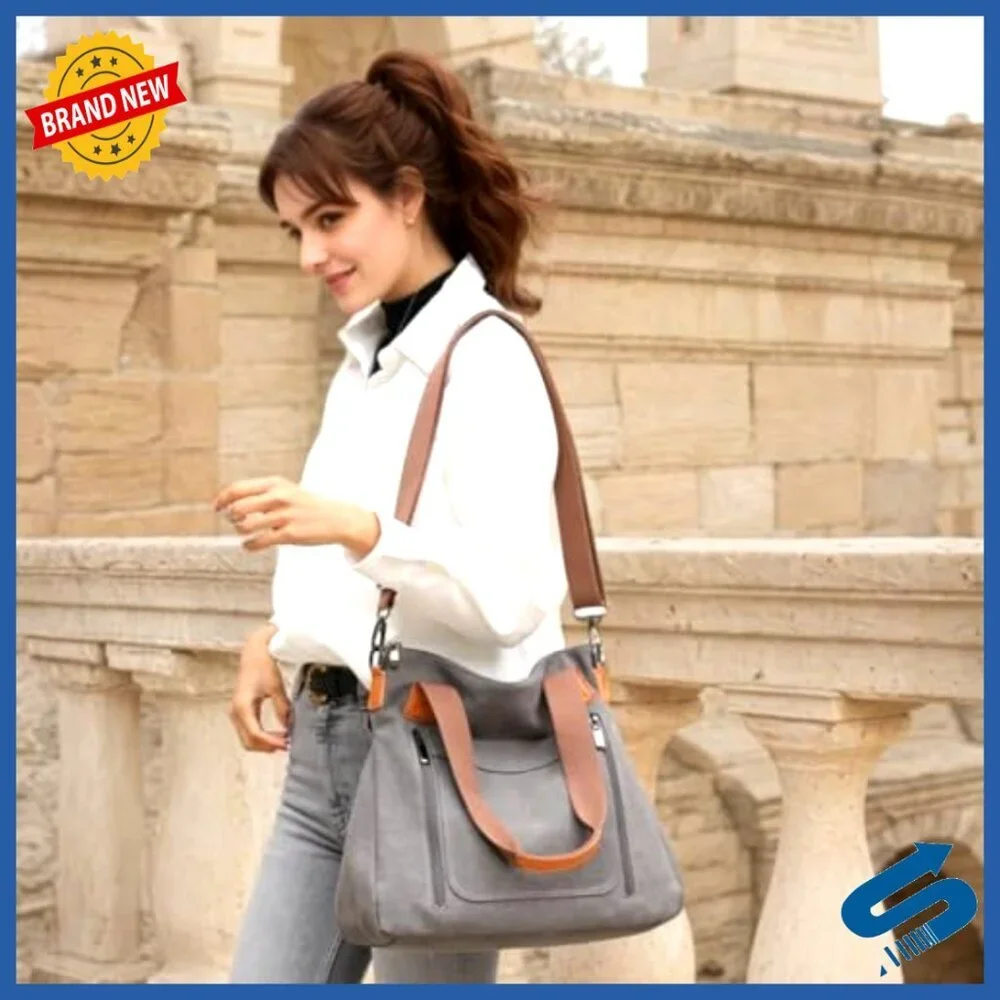 Canvas Hobo Bag Large Tote Crossbody Shoulder Casual Shopper Handbag